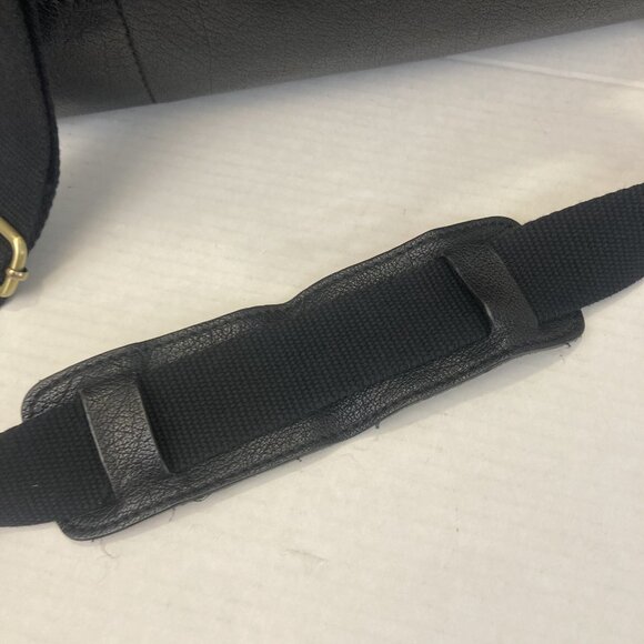 SUITSUPPLY Vintage Calf Leather Wool Bag Mens Messenger Crossbody Long Strap - Picture 16 of 16